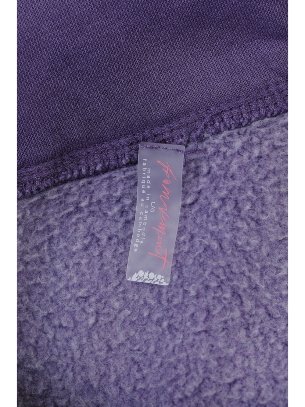 Sz L Free People Movement Final Call Front Logo Hoodie In Graphite Combo NWOT - Picture 6 of 9